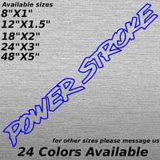 Pair Powestroke Diesel Logo Lettering Decal Ford Truck Windshield Tailgate