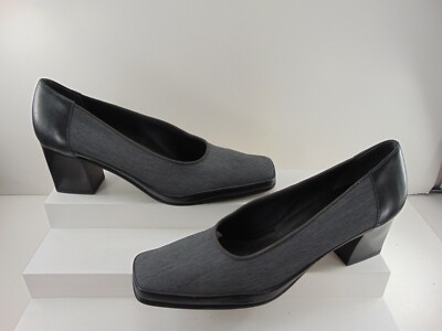  Rangoni Firenze (NEW) (MADE IN ITALY) GRAY SOFT FABRIC MID HEEL PUMP 8 1/2 AA  