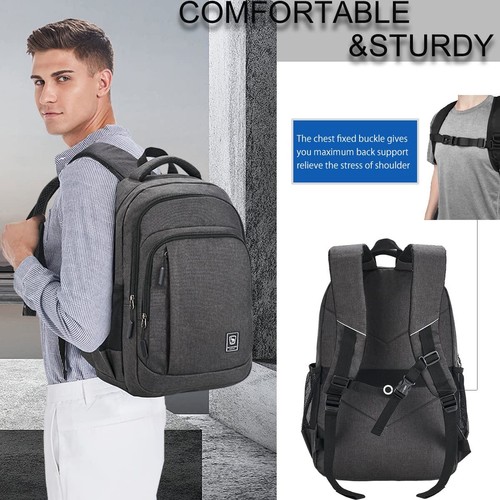Laptop Backpack for Men Travel Backpack Water-Resistant 15.6 Inch Computer Ba... - Picture 5 of 6