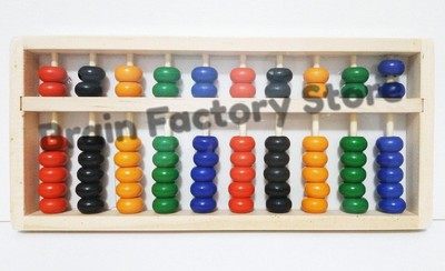 Counting Frame 10 Rows Wooden Frame Abacus for Math Manipulatives Home