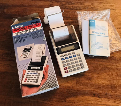 Casio HR-8A Calculatrice A Ruban Portable Printer 