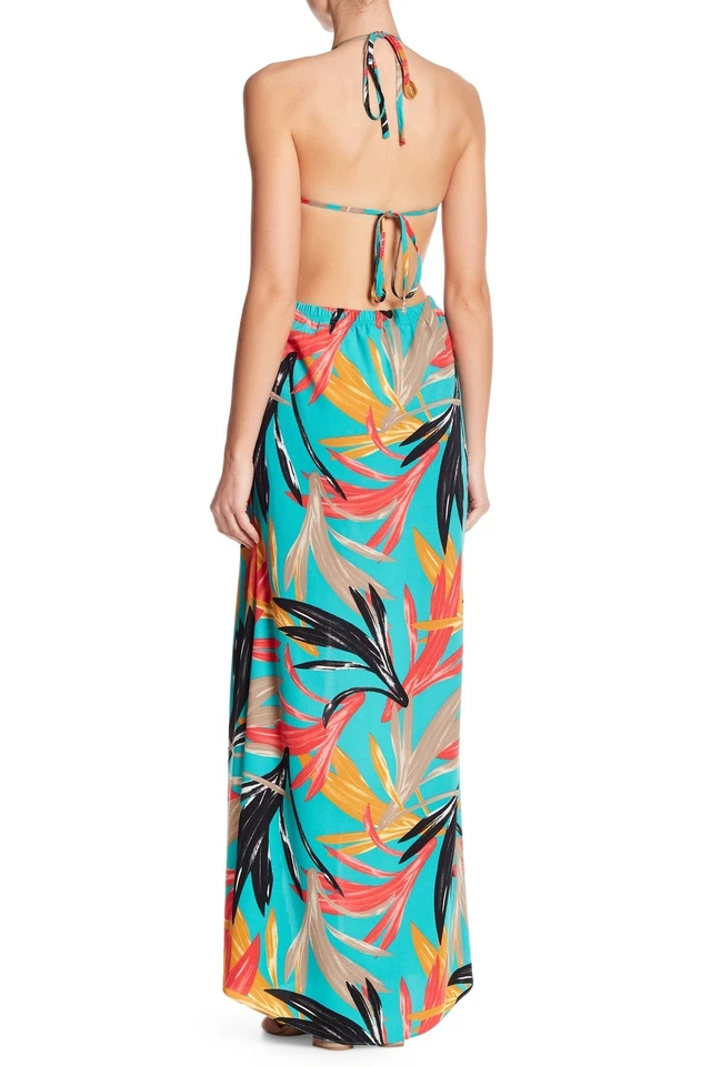 Mameluco halter satinado para mujer Wow Couture 155585 coral pavo real talla Pequeño Foto 2 de 2