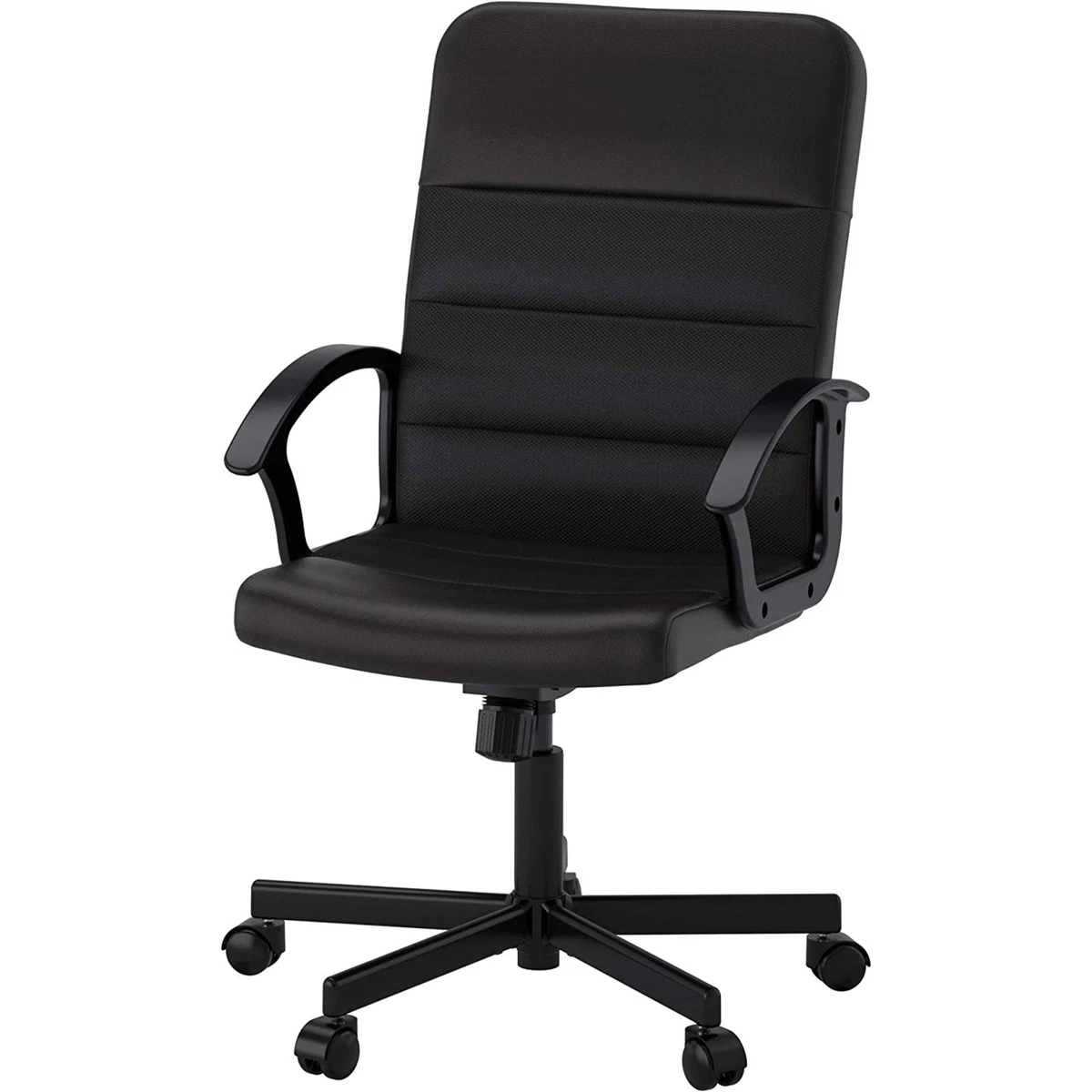 Black leather rolling chair outlet