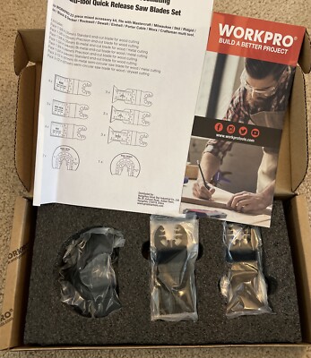 WORKPRO 23-Piece Metal/Wood Oscillating Saw Blades Set for Quick Release Mult...