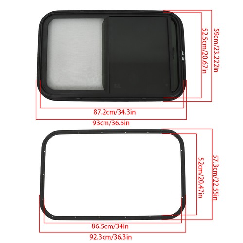 RV Horizontal Slide Window Universal W/DOT 24-30-35-36-42-48