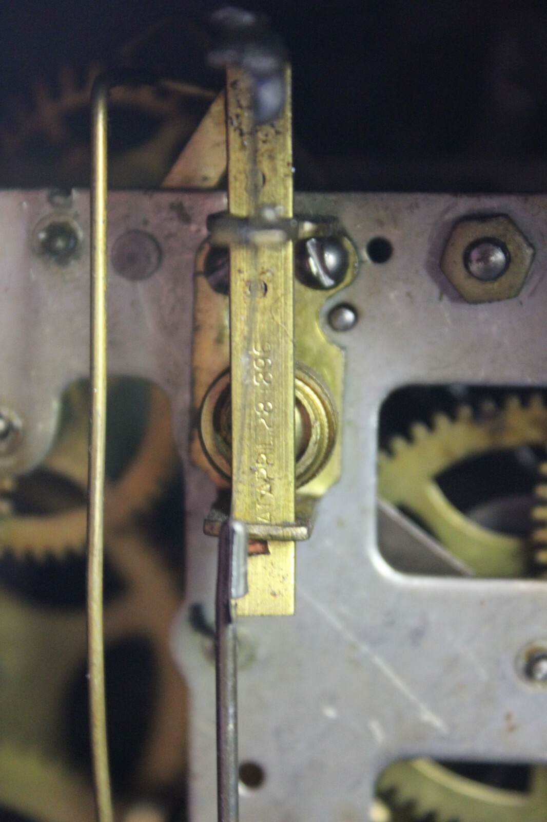 Vintage GILBERT MANTEL CLOCK 1896 Chime Pendulum Key Wood Camel Back