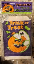1993 Vintage Unique Trick or Treat Bags 40 Bags Made In USA Pumpkin & Ghost New!