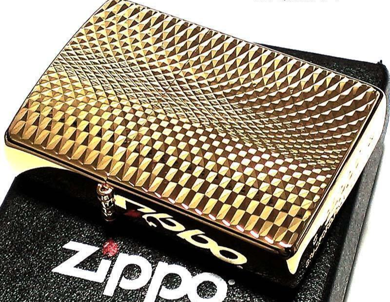 Zippo lighter diamond cut gold K24 pure gold plated Zippo lighter diamond cut gold K24 pure gold plated