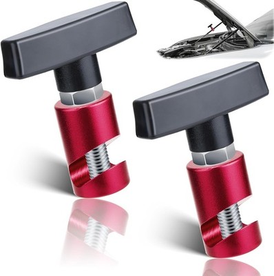 2 PCS Car Hood Prop Struts Clamp, Hood Strut Clamp, Car Lift Support 2 Pcs Red