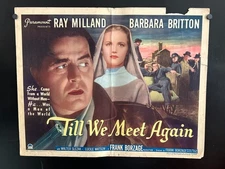 Original 1944 TILL WE MEET AGAIN Half Sheet Poster 22x28 - BARBARA BRITTON