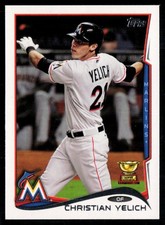 Christian Yelich Miami Marlins 2014 Topps RC Rookie Card #358 Mini. rookie card picture