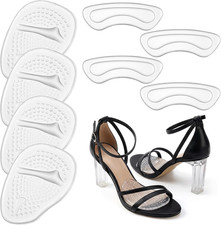 4 Pairs Metatarsal Pads for Women Men Ball of Foot Cushions Heel Pads High Heels