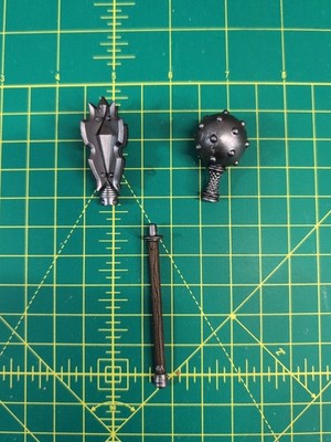 Mythic Legions Brown Leather Armory Knight ''2 TYPES OF MACE HEADS & HANDLE'' *NEW