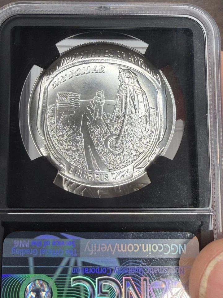 2019 P $1 Apollo 11 50th Anniversary Silver Dollar NGC MS 70 Early Releases 999 - Image 4 of 4