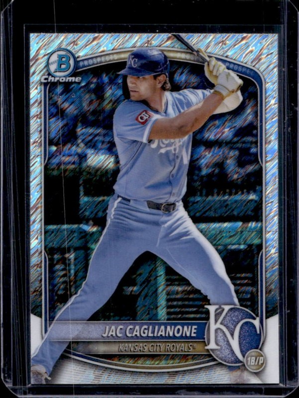2025 Bowman Chrome Jac Caglianone Prospects Shimmer Refractor #BCP-154 Royals