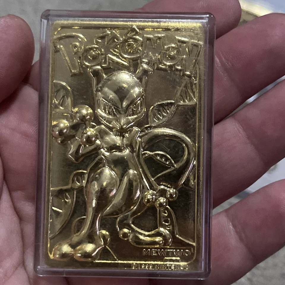 Tarjeta Burger King 1999 Pokemon MEWTWO 23k chapada en oro con certificado de auténtica Foto 2 de 4