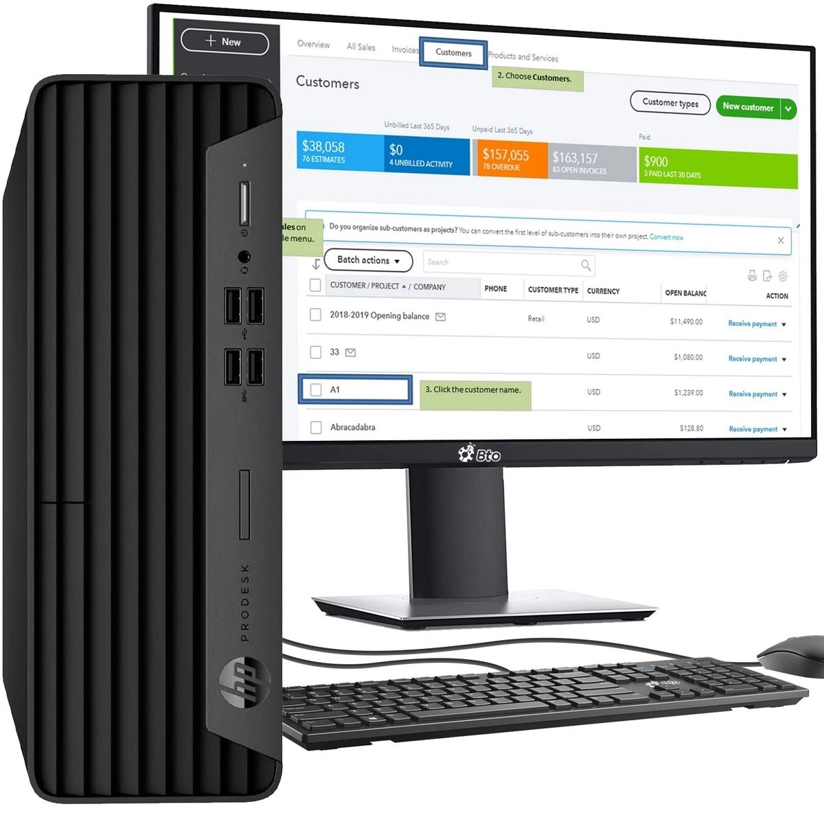 HP ProDesk G6 Desktop PC Intel i5-10500 16GB Ram 256GB SSD 24