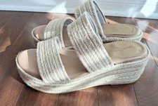 Universal Thread Jute Wedge Heels, Memory Foam, Slip On Size 8