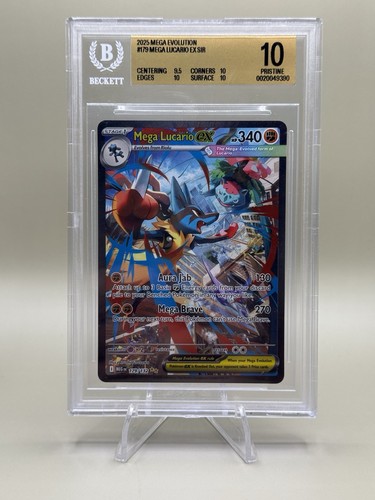 Pokémon TCG BGS Pristine 10 Mega Lucario ex SIR Mega Evolutions #179/132