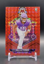 DALLAS TURNER 2024 Panini Mosaic Camo Red Mosaic RC - #317 Minnesota Vikings