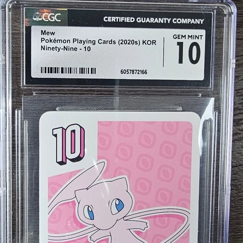 Mew CGC 10 Gem Mint 2020 Pokémon × Nintendo Playing Card (Ninety-Nine Deck) KOR