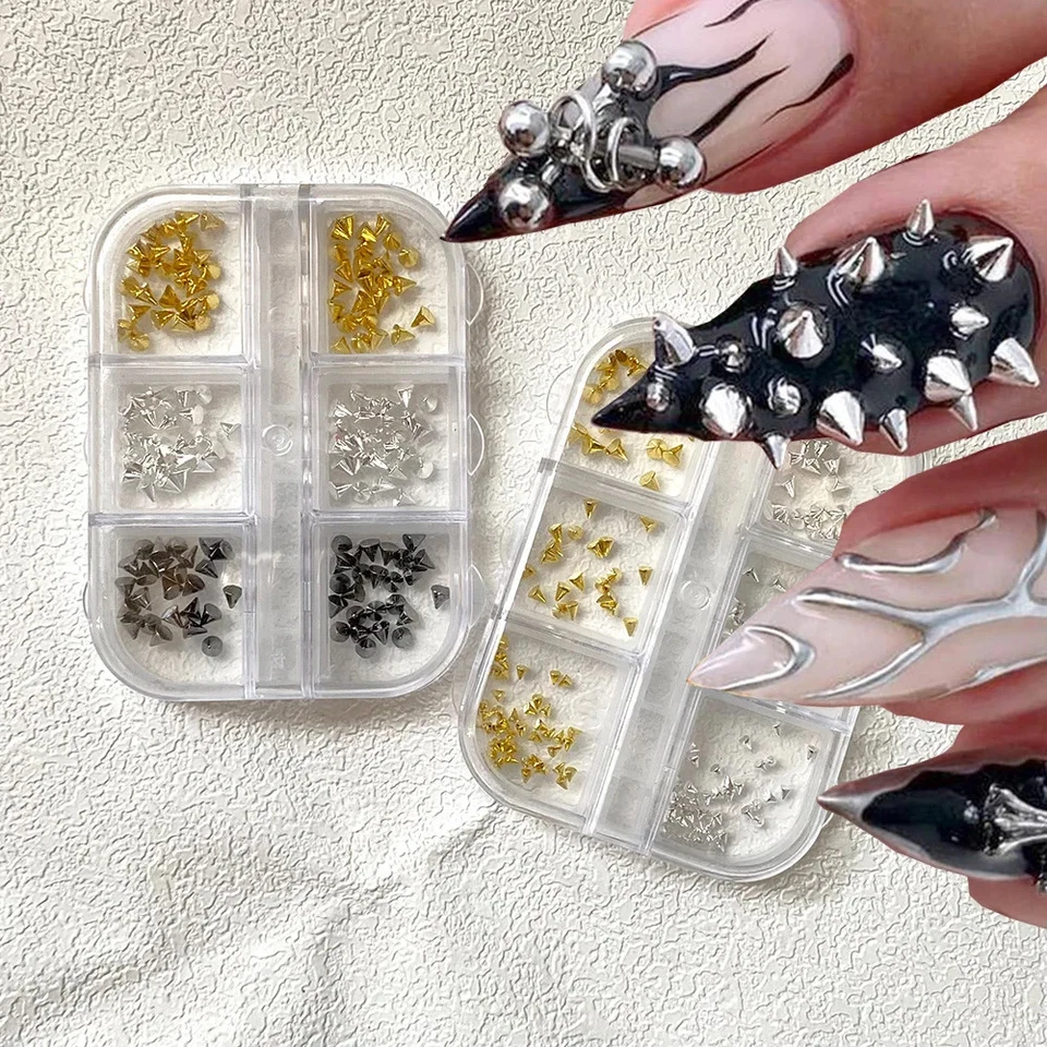Mini Metall Nagelstuds Nieten Kegel Spike Nail Art Dekoration Schmuck - Bild 3 von 4