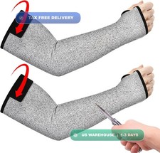 Protective Arm Sleeves 1 Pair, Cut Resistant for Thin Skin, Welding or Gardening