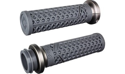 ODI Vans V-Twin TBW Lock-On Grips - Graphite/Gunmetal Motorcycle V31VHTWH-H