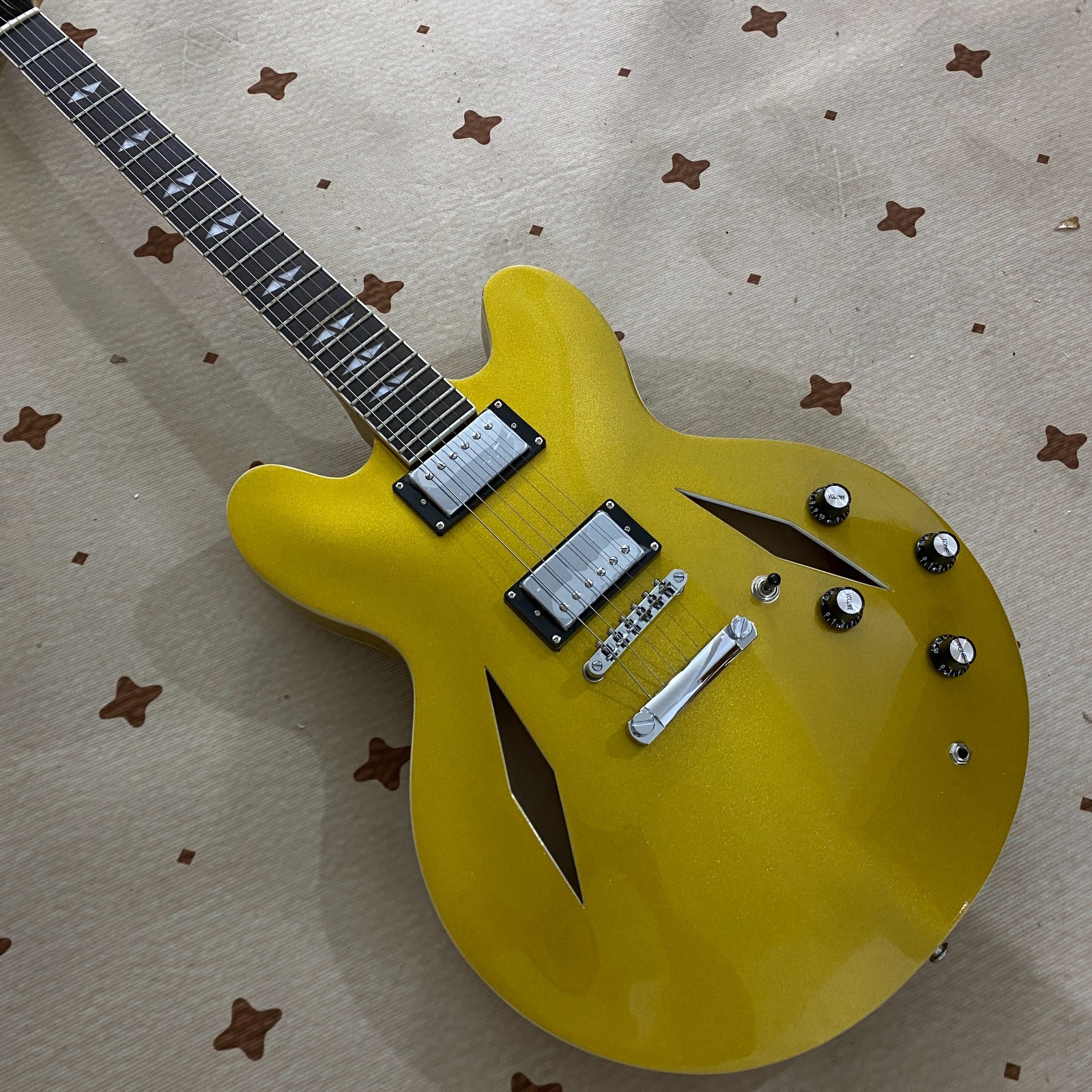 DG 335 GoldTop Electric Guitar Semi-Hollow Body rosewood fretboard FREE Shipping