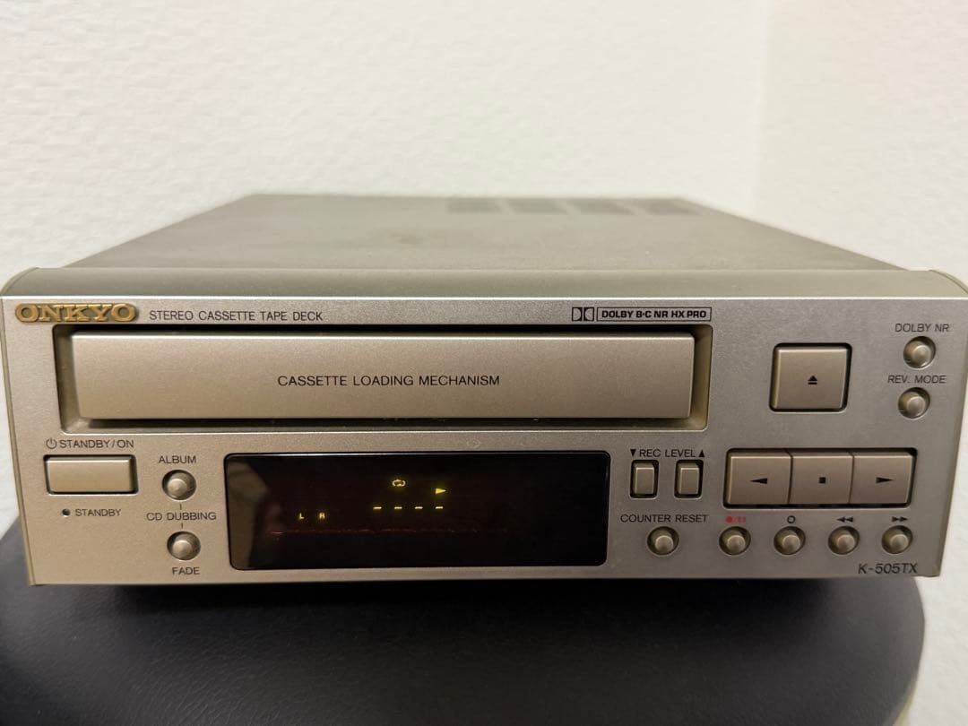 ONKYO K-505TX Stereo Cassette Tape Deck Dolby NR Tested Used