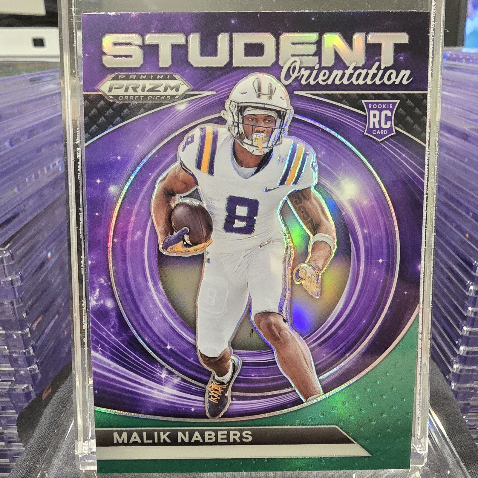 2024 Panini Prizm Draft Picks: Student Orientation Malik Nabers Green Prizm (RC)