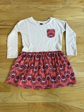 Tea Collection Girls Long Sleeve Dress Size 7 Floral Print Skirt EUC
