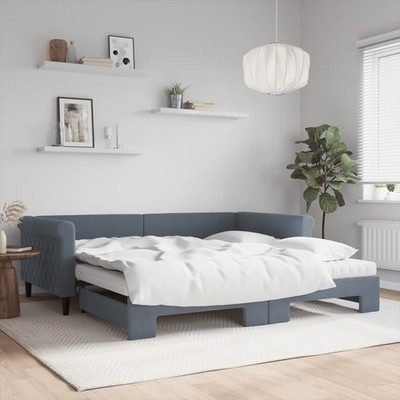 Tagesbett Schlafsofa Sofa Bett Bettsofa Gästebett Schlafcouch Samt vidaXL