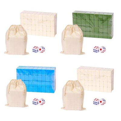 Reise Mahjong Set, chinesisches Mahjong Spiel Set, antike Würfel für Reisen,