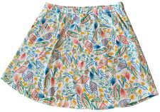 FRESH PRODUCE Avery Pocket Knit Stretchy Pull-On Skirt L Turtle Cove Ocean Beach