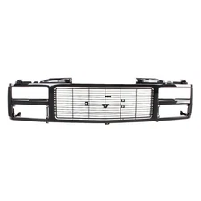 Argent Black Dual Headlight Grille Shell GMC Truck 1988-1993
