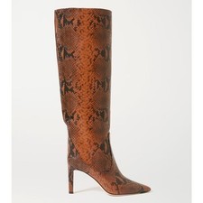 New JIMMY CHOO Mavis 85 Snakeeffect Leather Knee Boots $1,450 36