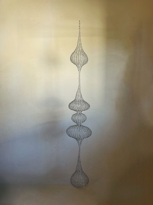 Hanging Steel Wire Sculpture Inspired By Ruth Asawa s Weaving Technique
