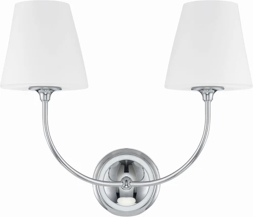 Libby Langdon Sylvan Polished Chrome 2-Light Wall Sconce - Picture 2 of 7