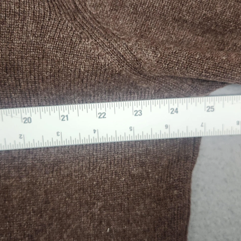 Merona Sweater Mens XL Brown 100% Cashmere V Neck Pullover Knit Soft Warm - Image 3 of 4