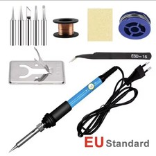 Saldatore a Stagno Professionale 60W – Temperatura Regolabile 200-450°C – Kit...