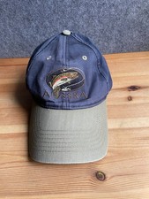 Alaska Hat Mens One Size Blue Grey Travel Big Fish Summer Holiday Cap Strap Back