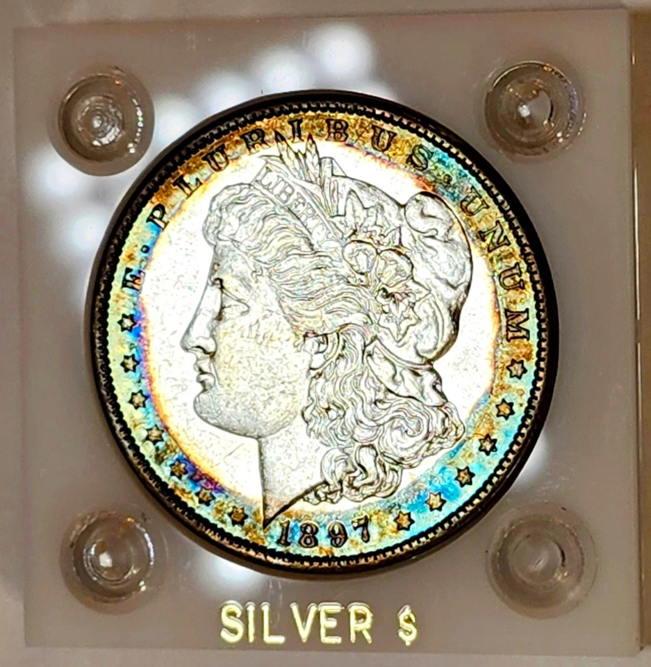 1897-O Key Date UNC Details Album Toned Strong PL Qualities Old Collection - Image 3 of 4