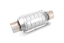 High Flow 2 Inletoutlet Universal Catalytic Converter W O2 Port Heat Shield