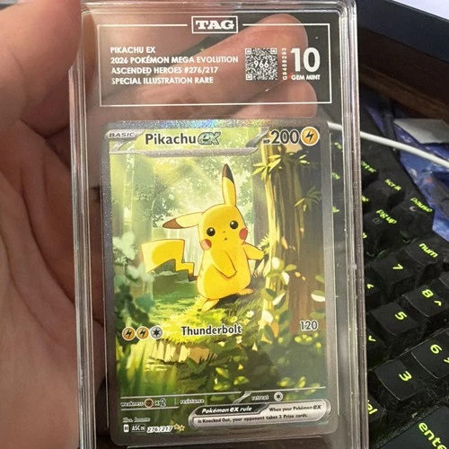 TAG 10 Pikachu ex 276/217 Ascended Heroes Special Illustration Rare Holo
