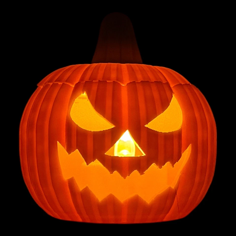 Deko Kürbis, Halloween, beleuchtet, Herbstdeko, Tischdecko, mit LED Teelicht - Bild 4 von 4