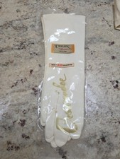 Vtg Crescendo Crelon Nylon White Evening Gloves Sz 6.5 11" Long New All Orig