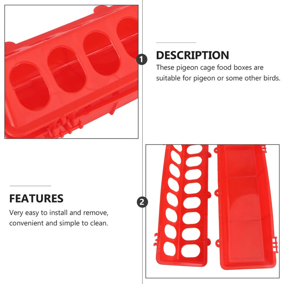 4 Pcs Futterautomat Geflügel Futterspender Hühner Vogelhäuschen Aus Kunststoff - Bild 2 von 4