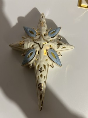 Lenox First Blessing Nativity Star Of Bethlehem Ornament Lighted For Creche NEW