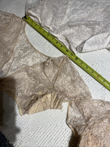 Vtg Kleinert's Cotton Lace Camisole Bralette Lingerie EXCLUSIVE TRIM BEIGE WHITE - Picture 9 of 16